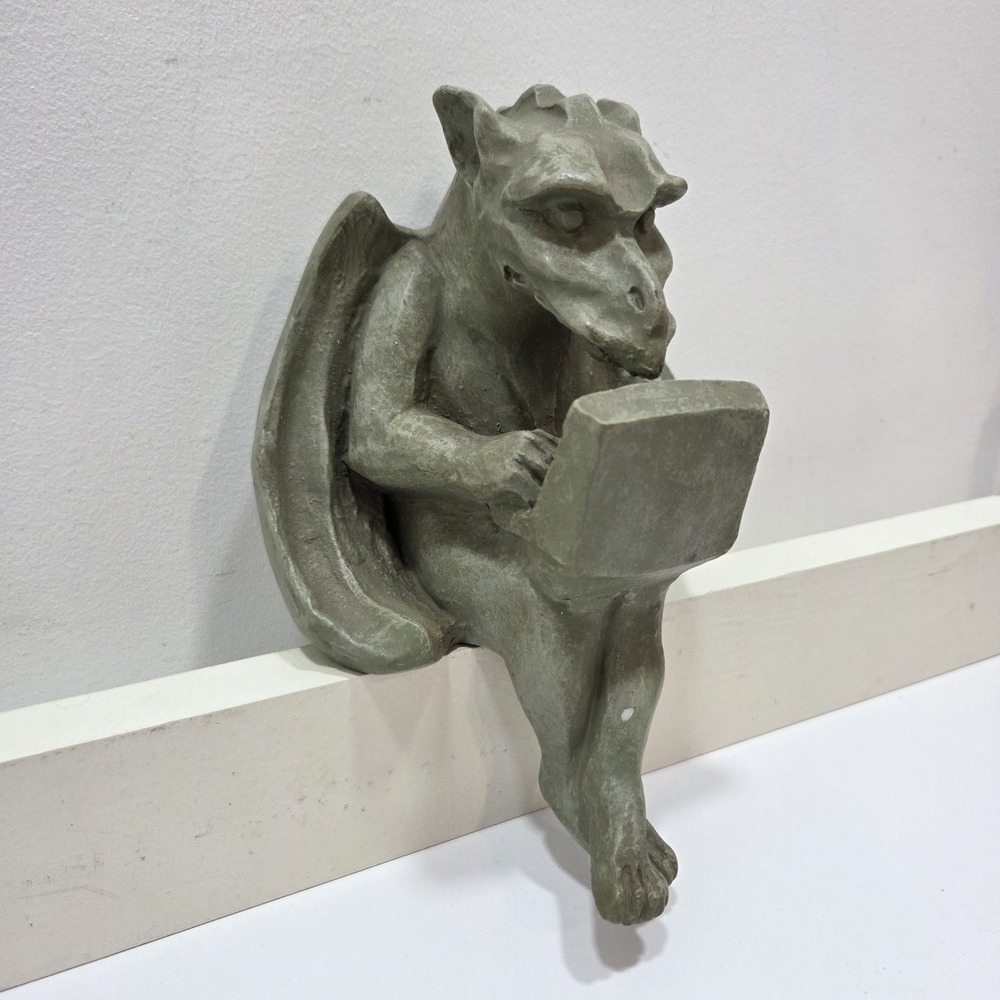 Vintage 1997 HPI Gargoyle with Laptop Wings Resin Shelf‎ Sitter 7" Halloween